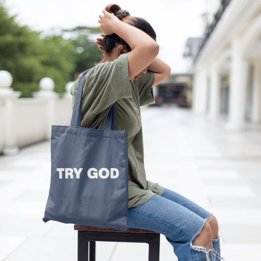 Try God Tote - Navy